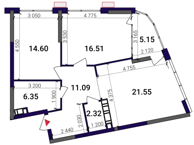 ЖК Great — 77.6 м²