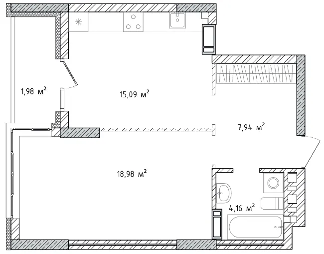ЖК Krona Park II — 48.2 м²
