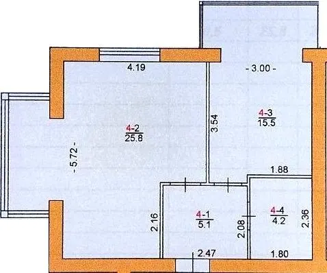 вул. Коцюбинського, 36 — 50.6 м²