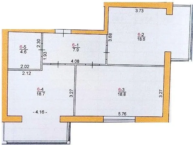вул. Коцюбинського, 36 — 68.6 м²