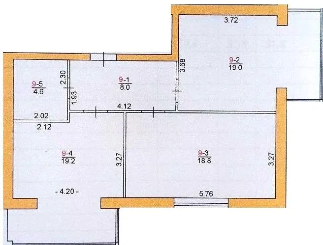 вул. Коцюбинського, 36 — 69.6 м²