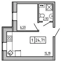Житлове містечко KEKS — 24.4 м²