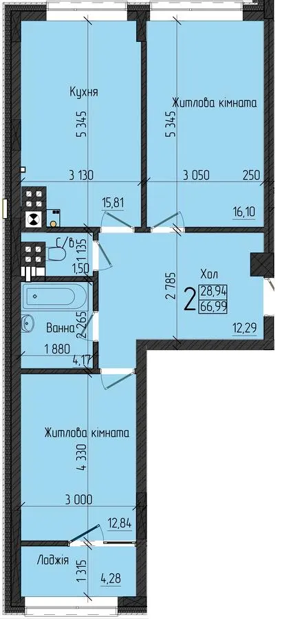 ЖК Новий Проспект — 67 м²