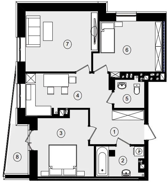 ЖК Рубін Апартамент — 77 м²