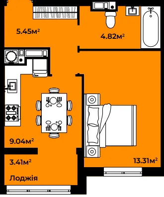 Житловий квартал CONTINENT — 36 м²