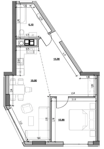 ЖК Ярославенка — 52.8 м²