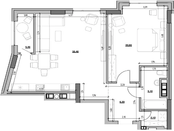 ЖК Ярославенка — 72.9 м²