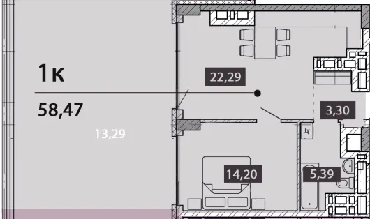 NOVO «RESIDENCE» — 58.5 м²
