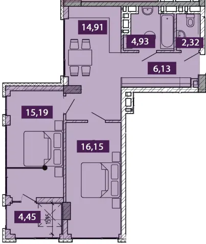 NOVO «RESIDENCE» — 64.1 м²