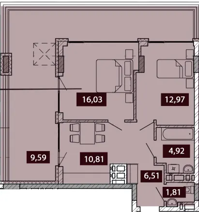 NOVO «RESIDENCE» — 62.6 м²