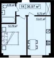 ЖК на Шпитальній ІІ — 37 м²
