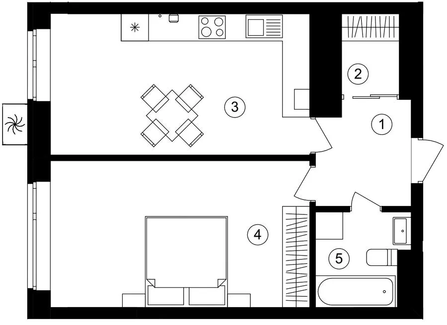 ЖК One House — 45.7 м²