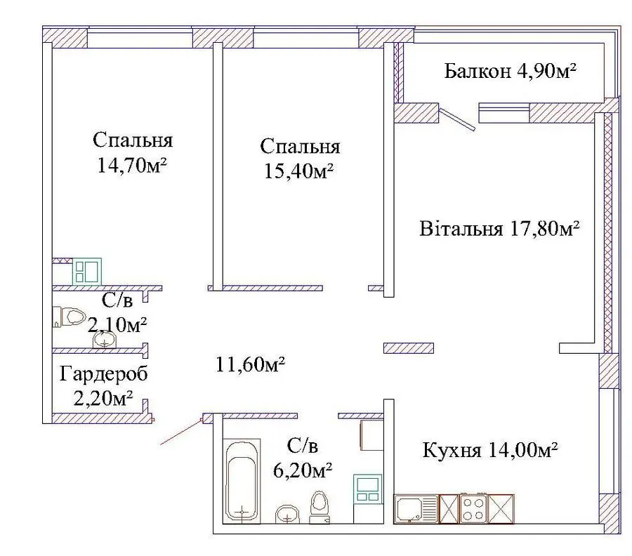ЖК Альтаир-3 — 85.5 м²