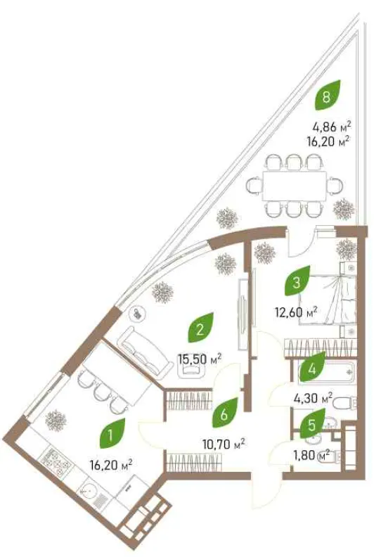 ЖК Паркові Озера 2 — 66 м²