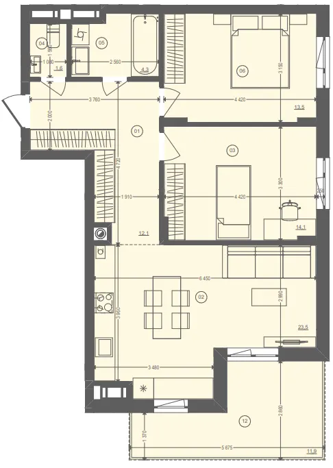 ЖК Етно Дім — 72.6 м²