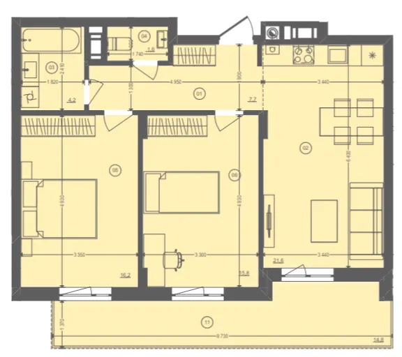 ЖК Етно Дім — 71.6 м²