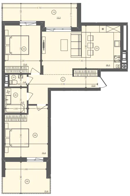 ЖК Етно Дім — 79.5 м²