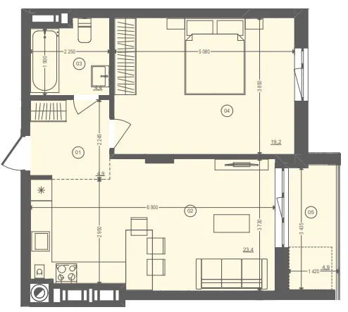 ЖК Етно Дім — 53.3 м²