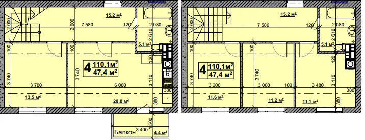 ЖК Нова Конча-Заспа — 110.1 м²