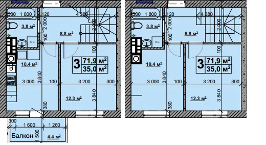 ЖК Нова Конча-Заспа — 71.9 м²