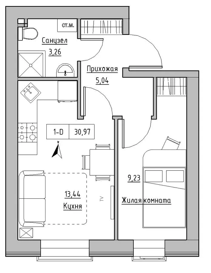 Житлове містечко KEKS — 31 м²