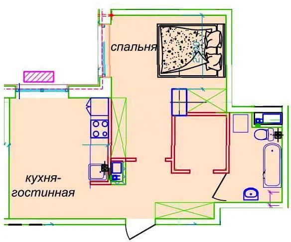 ЖК Миронова — 44.7 м²