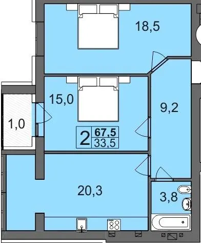 ЖК Dream Park — 67.5 м²