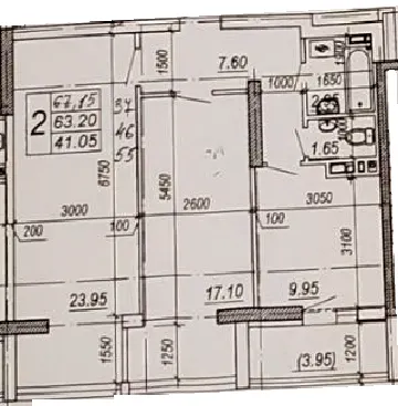 ЖК на Прохоровській — 67.2 м²