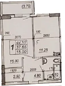 ЖК на Прохоровській — 37.7 м²