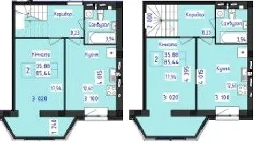 ЖК Парус — 85.4 м²