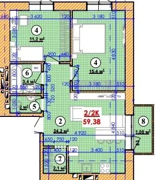ЖК Park House — 59.4 м²