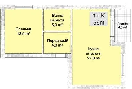 Хмельницьке шосе, 40 — 56 м²