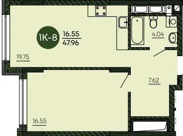 ЖК ОРАНЖЕРЕЯ — 48 м²