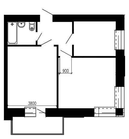 ЖК Острозький — 57.2 м²