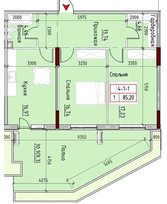ЖК MARINIST residence — 85.2 м²