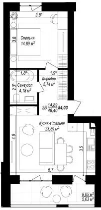 Масив SMART &amp; GREEN — 54 м²
