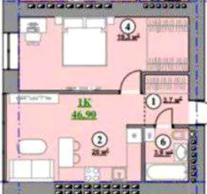 ЖК Акварель — 46.9 м²