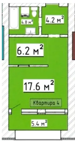 ЖК Темп — 38.2 м²