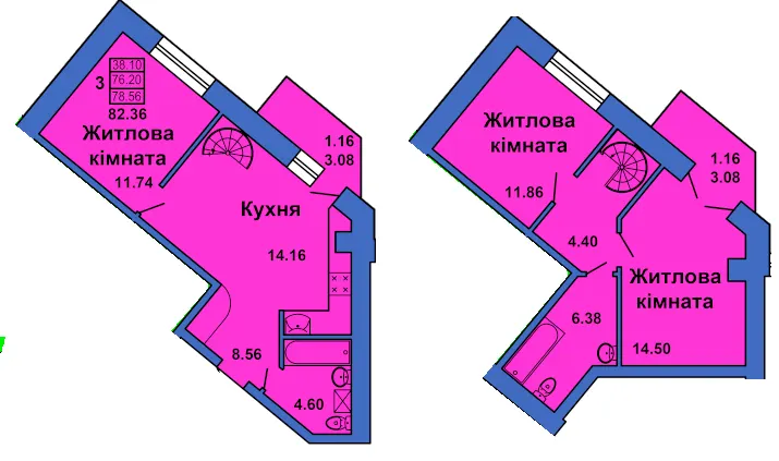 вул. Весняна, 9 — 82.4 м²