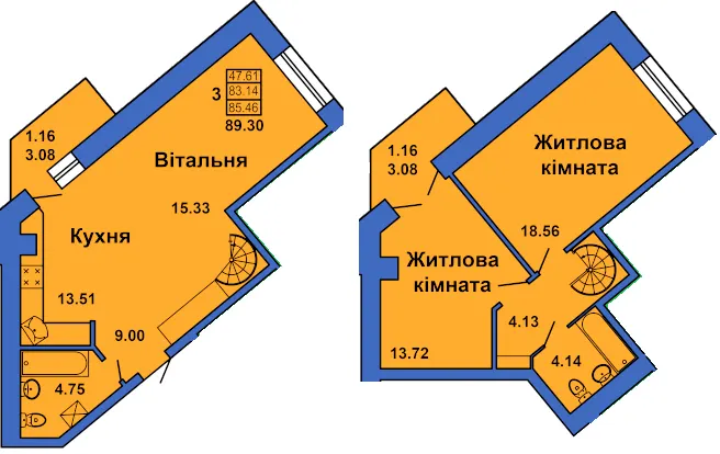 вул. Весняна, 9 — 89.3 м²