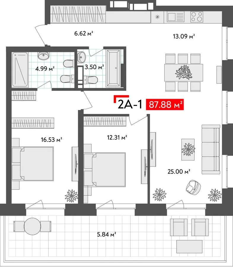 БФК SVITOGLYAD — 87.9 м²