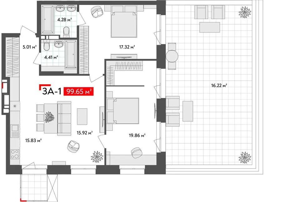 БФК SVITOGLYAD — 99.7 м²