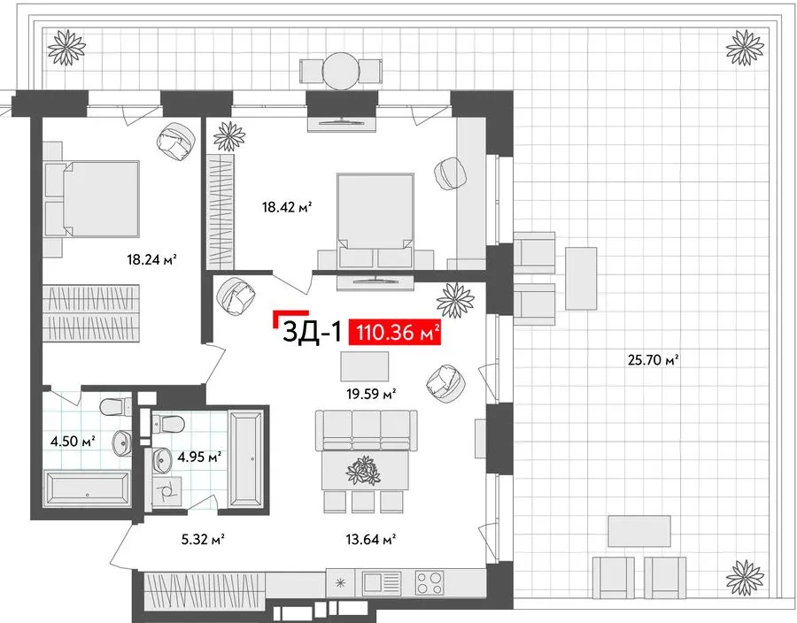 БФК SVITOGLYAD — 110.4 м²