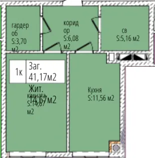 ЖК Джем Сіті — 41.2 м²
