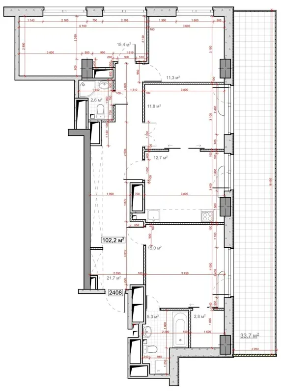 ЖК Миронова — 119.1 м²