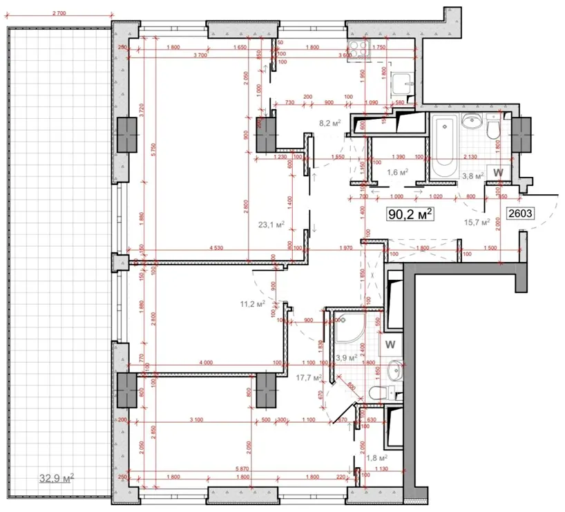 ЖК Миронова — 107.1 м²