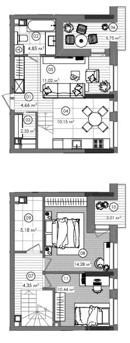 ЖК Creator City — 70.7 м²