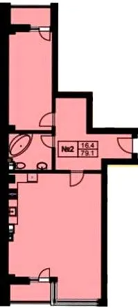 ЖК Грушевський — 79.1 м²