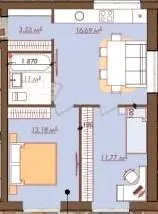 ЖК Petrivsky Residence — 49.3 м²