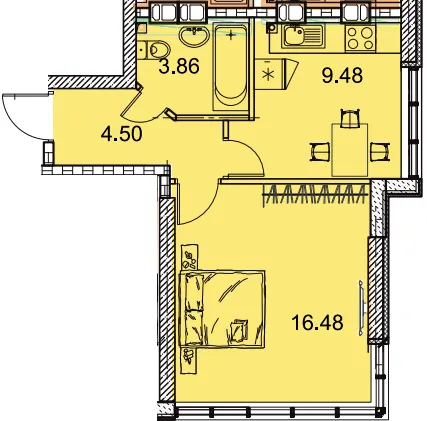 ЖК Manhattan — 26.7 м²